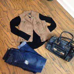 Bebe Vegan Leather Vest